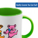 04918-Grateful Dead Dancing Bears 20 oz Cappuccino Mug wgreen in